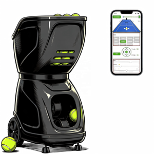 Nouvelle machine de service automatique multifonctionnelle de simulation d'entraînement de <span class=keywords><strong>tennis</strong></span> PS pour l'extérieur, 150+ balles, entraînement 1,<span class=keywords><strong>8</strong></span>-8s - Product Image 3