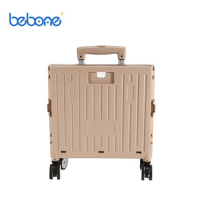 त्वरित गाड़ी ढहने वाले रोलिंग क्रेट व्हील फोल्डेबल टोकरी 80 एलबीएस क्षमता भारी शुल्क प्लास्टिक बैठने वाली ट्रॉली गाड़ी - Product Image 2