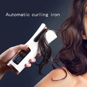 Fer à boucler automatique sans fil rechargeable avec baril en céramique, 3 températures, 4 minuteurs, écran LCD, anti-emmêlement <span class=keywords><strong>pour</strong></span> <span class=keywords><strong>boucles</strong></span> souples à serrées, certifié CE - Product Image 1