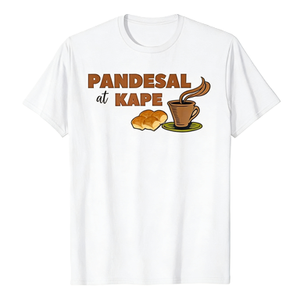 Camiseta gráfica Pandesal at <span class=keywords><strong>Kape</strong></span> para hombre, camiseta de manga corta con diseño de desayuno filipino, café y pan, ropa informal con temática culinaria. - Product Image 5