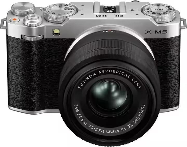 Authentic Fujifilm X-M5 Vlog Mirrorless Camera X.C 15-45mm F/3.5-5.6 Lens (Silver) 4K/8K Video Cheap Electronic Image