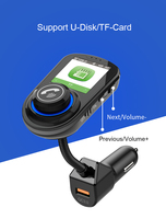 Écran couleur grand format, son sans perte, double chargeur USB pour voiture, émetteur FM, lecteur MP3 Bluetooth pour voiture
