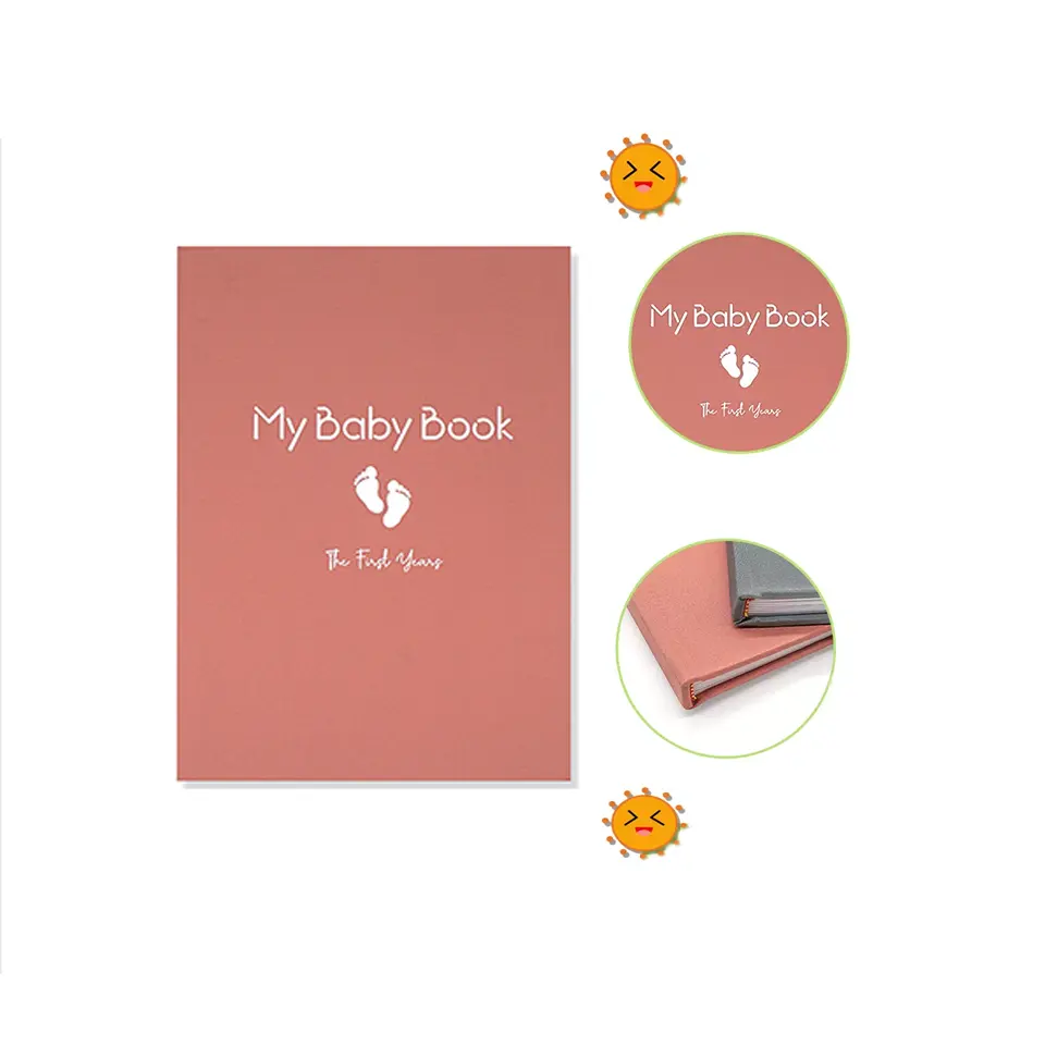 Custom 5A Hard Cover Betekenis Onthouden Perfect Aangepaste Logo Cmyk Gedrukt Baby Boek Baby Geheugen Boek