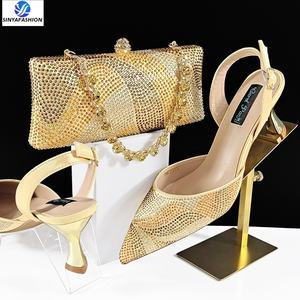 Chaussures à Talons Hauts Italiennes Assorties Tendances, <span class=keywords><strong>Escarpins</strong></span> Femme Nouveau Design, Prix de Gros, Ensemble de Chaussures et Sacs de <span class=keywords><strong>Luxe</strong></span> pour Femmes, Idéal pour Fêtes - Product Image 1