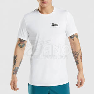 Último diseño Street Wear Fitness Camisetas Precio al por mayor Hecho en fábrica Hombres Fitness Camisetas para adultos - Product Image 1