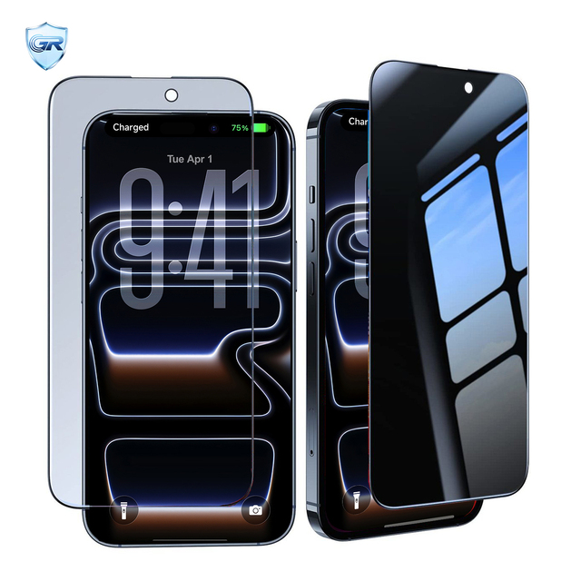 Custom LOGO Privacy Anti-Spy Tempered Glass Screen Protector 9H Hardness Ultra-Thin Full Coverage