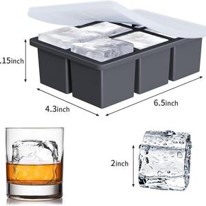 Customized Summer Commercial Eco-Friendly Silicone Rubber Ice Cube Grinding Tool Food Grade Milk <b>Tea</b> Ice Grid Lid Ice Ball Mold - Product Image 2