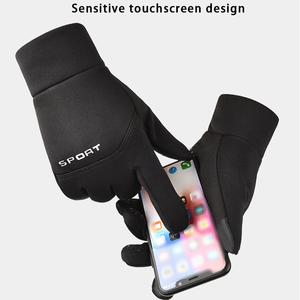 Caliente invierno montar mitones hombres y mujeres polar Cálido impermeable guantes coche eléctrico ciclismo pesca mitones - Product Image 4