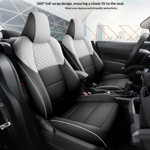 Gran Oferta 360 °   Fundas de Asiento de Coche de Cuero Originales Hechas a Medida, Compatibles con Airbag, Protección Completa para <span class=keywords><strong>Toyota</strong></span> Bz4x - Product Image 1