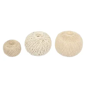 High Quality Natural Color Macrame Cord Twisted Cotton Rope Soft Braided Cotton Twist Rope