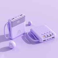 Power Bank Laris Manis Pengisian Daya Super Cepat 10000mAh Baterai Kuat Kabel USB Type-C Ganda Terpasang Powerbank Perjalanan