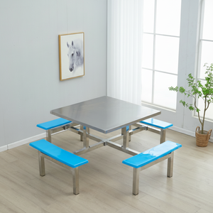 Nouveautés Table de salle à manger de luxe en acier inoxydable épais antirouille - Product Image 1