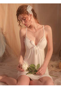 Nueva Camisola Sexy de Moda para Mujer, Pijama Bonito con Bata, Camisón Sexy para Mujer - Product Image 3