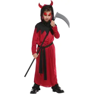 Traje de fantasia infantil para festa de halloween, fantasia de palco para meninos