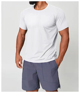 Camiseta Deportiva de Manga Corta para <span class=keywords><strong>Hombre</strong></span>, Cuello Redondo, Diseño Liso, Transpirable, de Secado Rápido, Poliéster y Spandex, Estilo Casual - Product Image 6