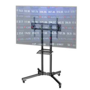 Heavy Duty Height Adjustable 32-70 Inches LCD Rolling Mobile <b>TV</b> <b>Stand</b> Cart <b>with</b> <b>Wheels</b> - Product Image 1
