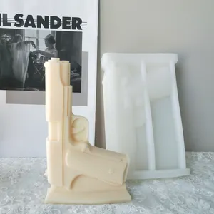 J1187 새로운 디자인 DIY 홈 장식 석고 촛불 금형 3D 총 실리콘 촛불 금형