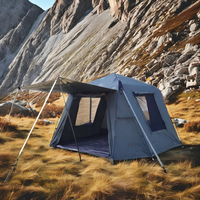 Tentes de pêche en toile Oxford pour l'été, imperméables 3000 mm+, camouflage, bivouac à structure droite, une chambre individuelle
