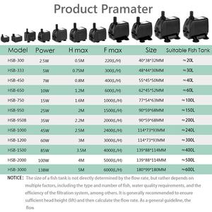 Mini Bomba de Água Submersível Ajustável e Ultrassilenciosa para Aquários e Climatizadores de Ar - Product Image 2