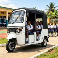 Triciclo Eléctrico de Pasajeros con Logotipo Personalizado de China, 6 Plazas, con Batería de Plomo-Ácido para Transporte Urbano de Pasajeros en Uganda