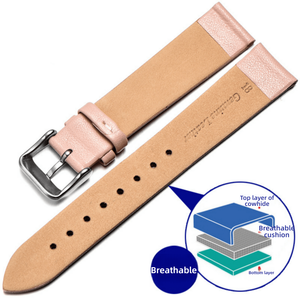 Lionorm Bracelet de montre à quartz en cuir véritable de luxe noir marron <span class=keywords><strong>bleu</strong></span> 12mm14mm 16mm 18mm 20mm 22mm tailles disponibles - Product Image 3