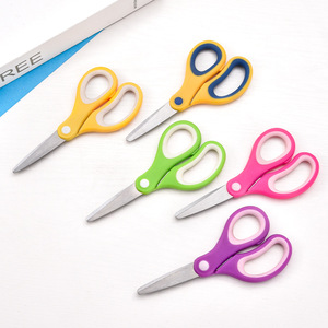 Children's Scissors Stainless Steel Round Tip Multiple Colors For School Craft Art Paper Cutting Stationery Use - Product Image 2
