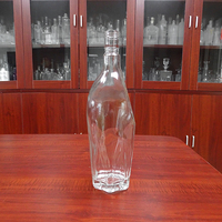 Fournisseur de bouteilles de liqueur XO en verre de 70 cl avec décalcomanie électro-plaquée