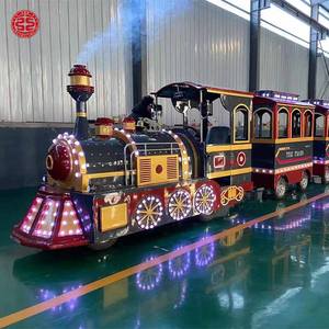 Parque <span class=keywords><strong>de</strong></span> atracciones Paseos turísticos Paseo para niños Mini centro comercial <span class=keywords><strong>Tren</strong></span> eléctrico sin rieles - Product Image 1