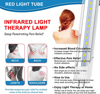 Lampe de thérapie à tube de lumière rouge personnalisée de 2 mètres, 660 nm rouge, 850 nm proche infrarouge, appareil combiné pour soins de la peau, lit de bronzage, soulagement de la douleur