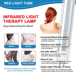 <span class=keywords><strong>Tubo</strong></span> de luz roja personalizado, lámpara de terapia de 2 metros, 660nm, rojo, 850nm, dispositivo combinado de infrarrojo cercano, máquina de cama de bronceado, cuidado de la piel, alivio del dolor - Product Image 6