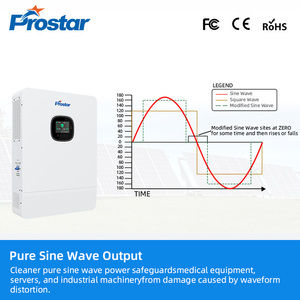 Prostar 12KW 10KW 8KW 48V แบบออนกริด3เฟสไฮบริดโซล่าร์เพียวไซน์เวฟเอ็มพีพีทีประสิทธิภาพสูงสำหรับโรงงาน - Product Image 3
