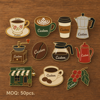 Épingles en émail de haute qualité personnalisées pour barista, badges vintage pour café latte, promotion pour cafés, pin's de revers en métal, cadeaux