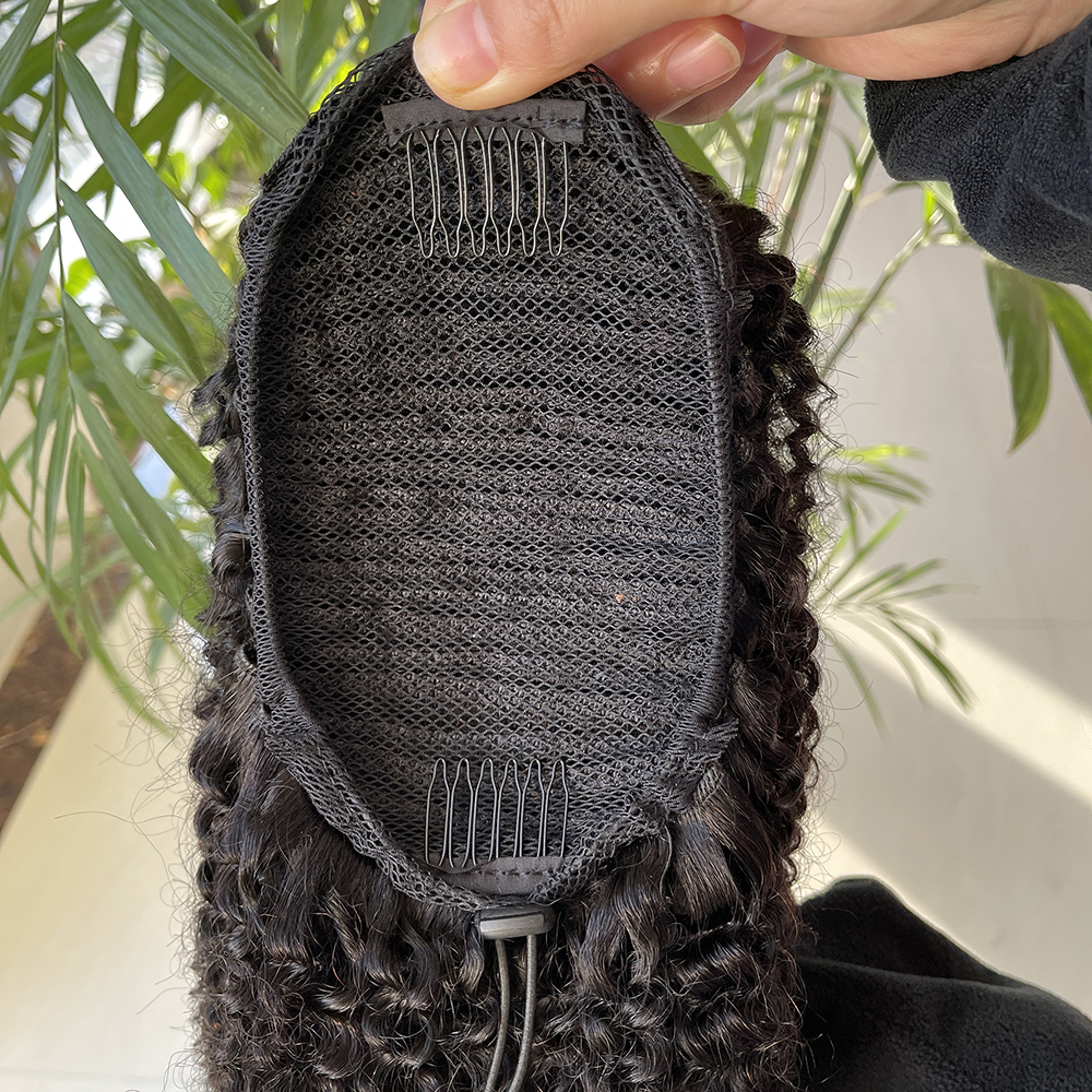 l00percent human hair ponytail for black children afro puff