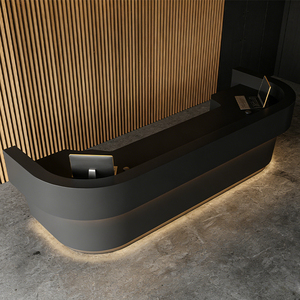 Mostrador de Recepción de Mármol de Lujo de Alta Calidad, Personalizado, Moderno, para Cafetería, Salón de Belleza, Hoteles, Oficina, con Luz LED - Product Image 2
