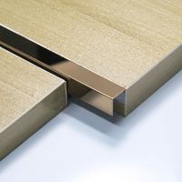 Garniture de carrelage moderne en forme de U en acier inoxydable 304 201 Décoration de plafond mural Finition brossée miroir 8k Épaisseur 0.4mm-3mm