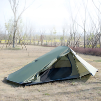 Carpa de Verano Ultraligera de Doble Capa, Portátil, Individual/Multipersona, Equipo de Camping, para Aventuras al Aire Libre y Senderismo, Hecha de Poliéster
