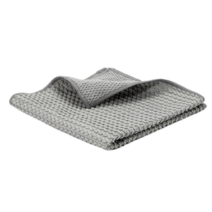 Serviette de nettoyage en microfibre de luxe jacquard grise, épaisse, 40x40 cm, réutilisable, anti-peluches, pour utilisation en salle blanche - Product Image 5