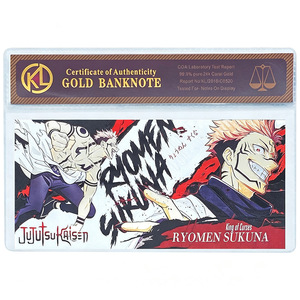 Billete Conmemorativo de PVC Impermeable con Lámina Plateada de la Serie de Anime Japonés <span class=keywords><strong>Sorcery</strong></span> Fighter, Tarjeta Coleccionable, Regalo Artístico - Product Image 4