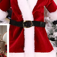 Décoration de bouteille de vin de Noël : tenue de Père Noël pour bouteille de vin