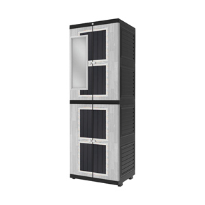 Discover the multifunctional portable <b>wardrobe</b> featuring a long door mirror, perfect for stylish home <b>storage</b> and organization - Product Image 1