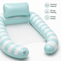Lit de piscine gonflable pour adultes, flotteur aquatique en PVC avec appui-tête surélevé et supports latéraux, marque privée
