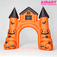 Arche gonflable en forme de citrouille d'Halloween pour l'entrée d'une maison hantée, décoration d'événements, arche gonflable d'Halloween pour idées de fêtes