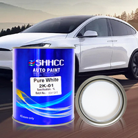 Peinture acrylique liquide 2K SHHCC de haute qualité blanc pur, noir bleuté brillant pour carrosserie automobile, application au pistolet