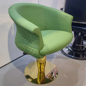 Equipo Moderno para Salón de Belleza, Muebles para Salón de Belleza, Silla de Barbero Giratoria Verde para Corte y Peinado de Cabello - Product Image 4