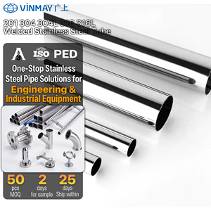 <span class=keywords><strong>Tube</strong></span> en acier inoxydable soudé sur mesure ERW ASTM BA, ovale et rond, 304 et 316, haute résistance à la traction, pour support de charge - Product Image 1