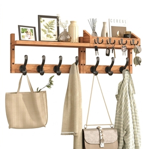 WDF Home - <span class=keywords><strong>Perchero</strong></span> de Madera para Colgar Llaves, Soporte para Abrigos, Gancho para Correo, para Montar en la Pared, Porta Llaves de Pared - Product Image 1