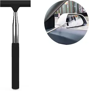 Limpiador de escurridor de espejo automático portátil para espejo de coche gotas de lluvia varilla larga telescópica limpiaparabrisas de espejo retrovisor de coche