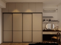 Ensemble de meubles de chambre à coucher pour appartement moderne : Lit, tables de chevet, armoire grande capacité, autoportante, écologique, confortable pour hôpital