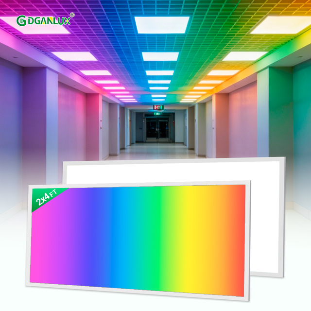 Smart 2x4Ft LED Panel Light WiFi App Control 60W Backlit Panel 6500K Color Changing Dimmable ETL DLC Listed Commercial Light
