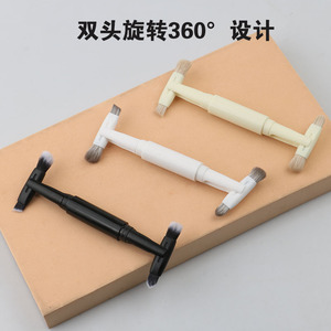 Brocha de Maquillaje de Doble Punta Suji Ren de 146 mm, Giratoria 4 en 1, para Cejas, Sombra de Ojos y Labios, con Pelo Sintético - Product Image 4